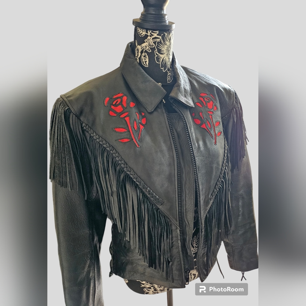 Vintage UNIK Leather motorcycle jacket